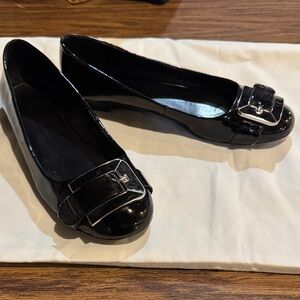 Franco Sarto Black Patent Leather Flats Size 11